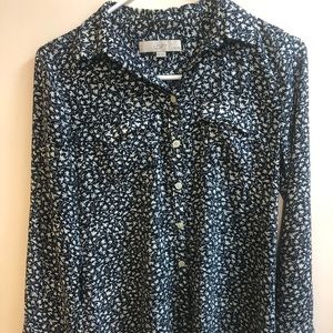 Loft brand button up business casual blouse